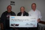 Presentation of cheque to Bruce Tronell